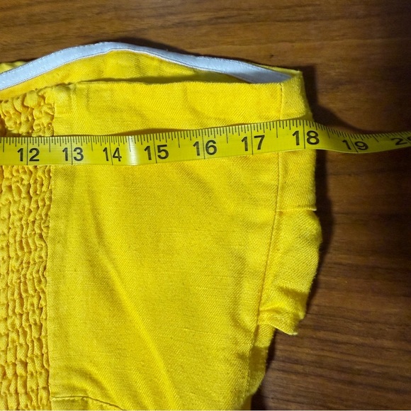 Derek Lam collective yellow strapless wide leg jumpsuit stretchy fabric size 48 - Picture 7 of 10